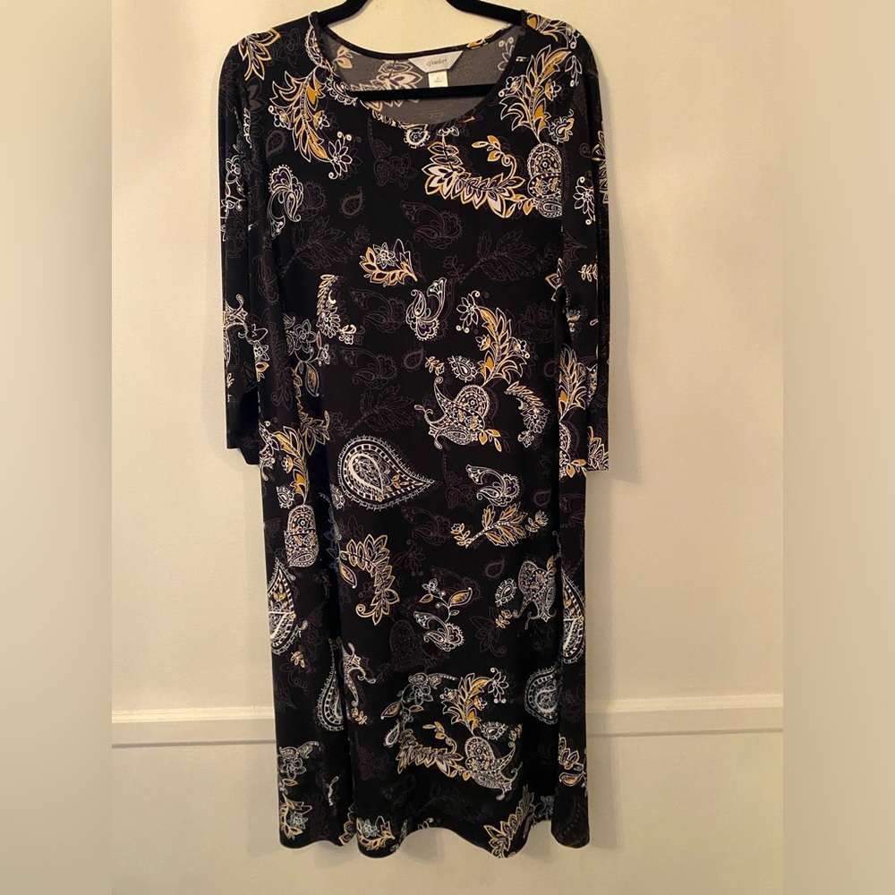 CJ Banks women’s shift dress. Three-quarter sleeves size 1X